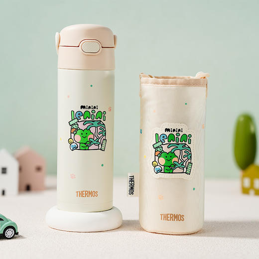 膳魔师高真空不锈钢吸管杯便携儿童保温杯500ml 商品图0