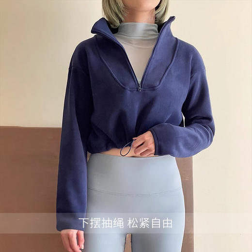 跃牌【禅语梵心】冬季健身外套防寒保暖摇粒绒长袖瑜伽服WT4704 商品图1