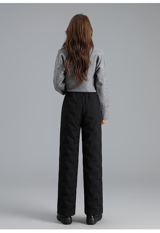 482898时尚高腰长直筒羽绒裤，裤脚拉链可打开，裤脚大小可变化 商品图5