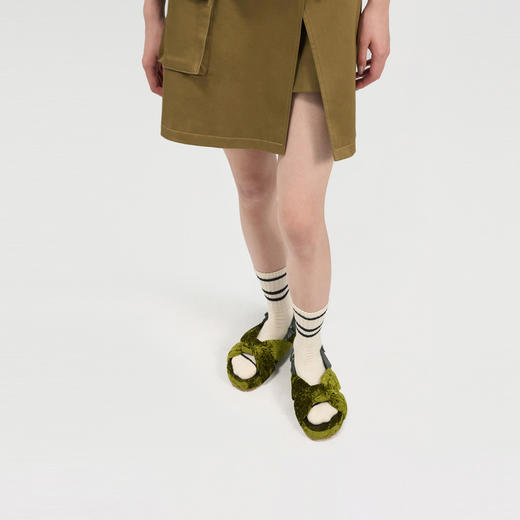 [捡漏价]lost in echo2024秋季新款丝绒交叉扭结后提带勃肯鞋时装凉鞋女 商品图4