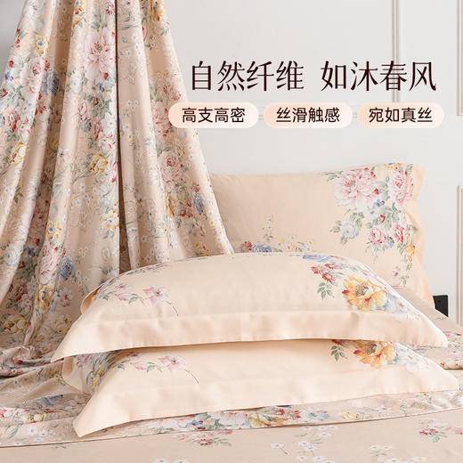 雅芳婷新款60S摩登丝床笠款四件套专柜同款高级轻奢被套套件 商品图1