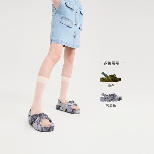 [捡漏价]lost in echo2024秋季新款丝绒交叉扭结后提带勃肯鞋时装凉鞋女 商品图1