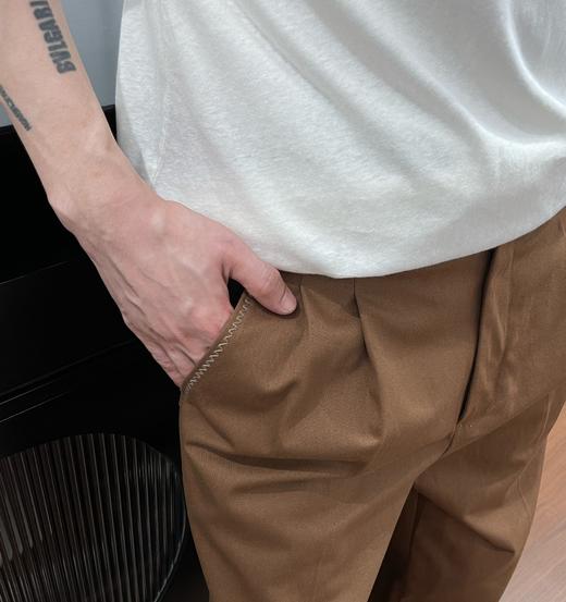 驴家 挽边手工缝线皮章长裤（JN） 商品图5