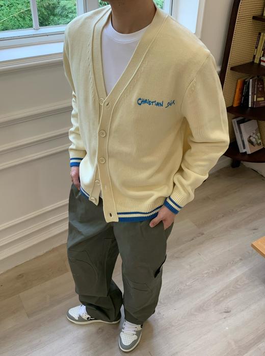 D家 开衫外套式 羊毛混纺ChristianDio*r Tag刺绣开衫（JN） 商品图1