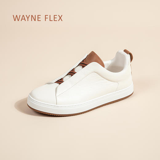 【男女同款】Wayne韦恩呼吸鹿皮舒适拼色小白鞋WF3099 商品图10