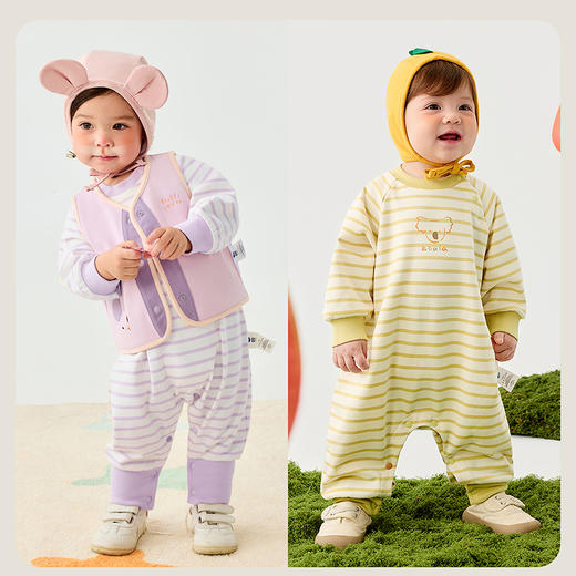 迷你巴拉外出连体衣马甲套装男童女童马甲背心两件套春季新款 商品图2