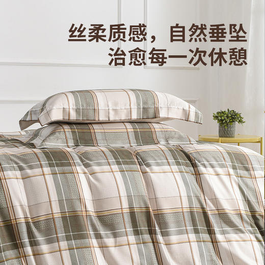 雅芳婷专柜同款100支摩登丝床笠款六件套高支高密被套多件套床品 商品图2