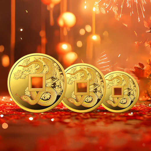 【中国金币】2025蛇年贺岁仿古方孔金钱（999足金） 商品图1