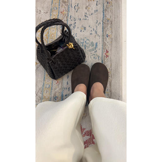 【活动商品，不退不换】可可的居家好物 老钱风来袭 平底勃肯半托 磨砂牛皮材质 舒适呵护 半托设计 简约潮流 商品图1