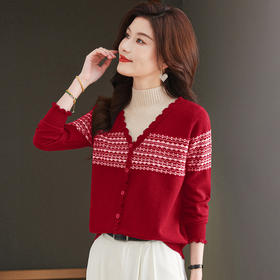 CC-27-24233今年流行的漂亮毛衣女款2024新款秋冬季假两件针织衫冬季穿搭上衣