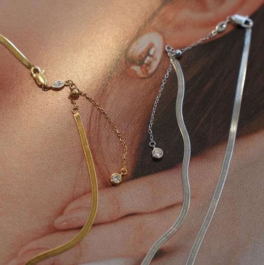 Perperle 点睛蛇骨链 戴上摘不下来 925银 40-45cm长度可调节 商品图2