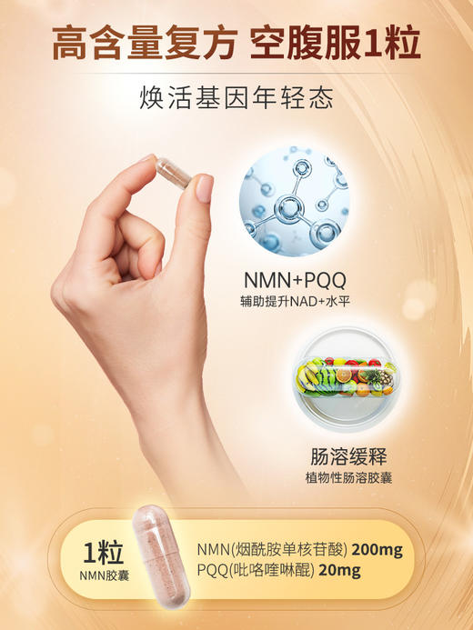 Ensonkan安迅康NMN 15000+PQQ  β-烟酰胺单核苷酸 1瓶装 商品图2