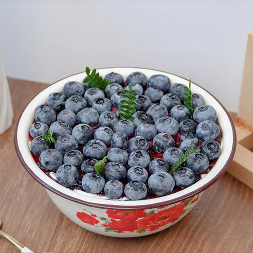 【一盆蓝莓】网红搪瓷盆浓郁蓝莓，一口吃下满满幸福感-蓝莓蛋糕 商品图0