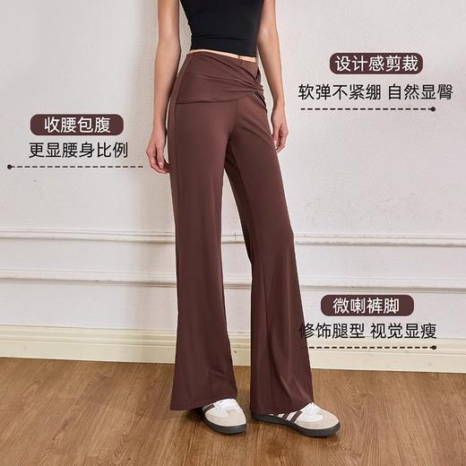 跃牌【禅语梵心】宽松休闲直筒喇叭长裤纽结舞蹈健身裤女CK5112 商品图2