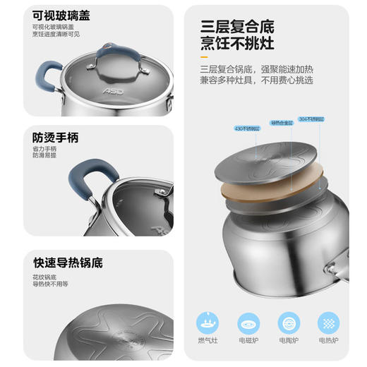 【安达联帮&爱仕达】C味不锈钢汤锅·黛丽舍系列GL1724HB（厂家直发）
 商品图1