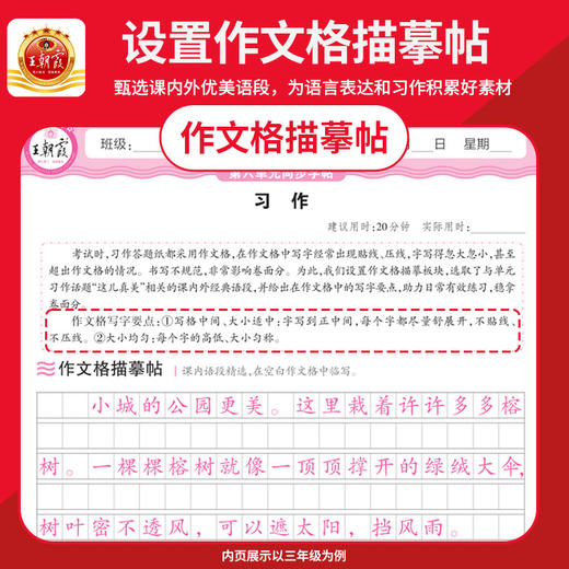 2025春活页同步字帖1-6年级任选王朝霞新品热销（下册） 商品图2