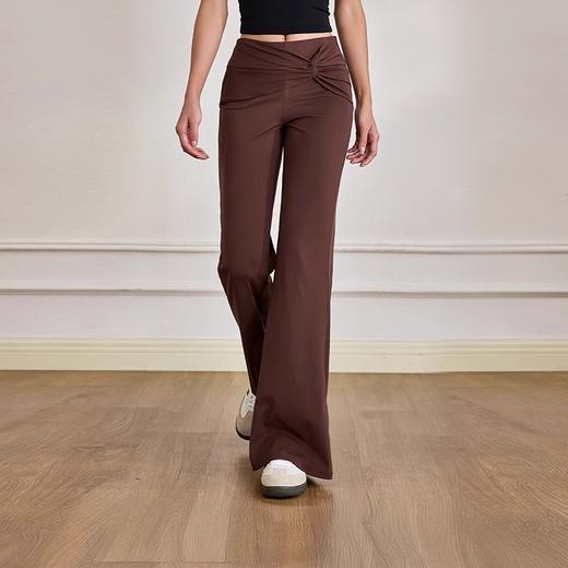 跃牌【禅语梵心】宽松休闲直筒喇叭长裤纽结舞蹈健身裤女CK5112 商品图0