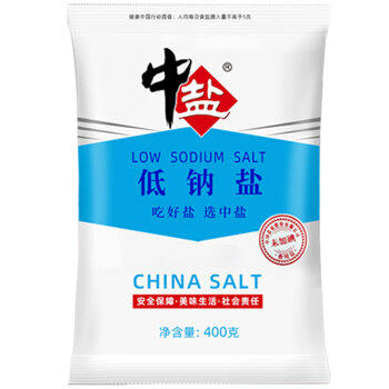 中盐 低钠盐400g【未加碘 】食用盐 低钠更健康 新老包装交替发货 /粮油调味 /调味品 /盐 商品图3