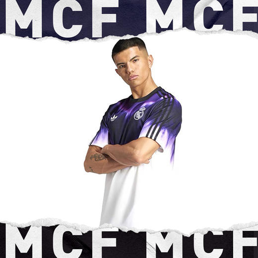 小李子ADIDAS阿迪达斯皇马休闲文化复古球衣短袖成人男JF2590 商品图1