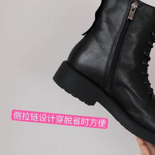 逸红颜小集市#❄️抵御零下20度的严寒.英伦洒脱文艺风「马丁靴」『进口小牛皮靴面+羊毛一体暖乎乎的内里』,巨保暖!!显腿细!!! 商品图4