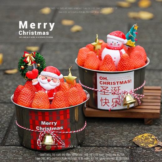 【草莓季】圣诞许愿草莓盆B款（送蛋糕挖勺1个） 商品图0