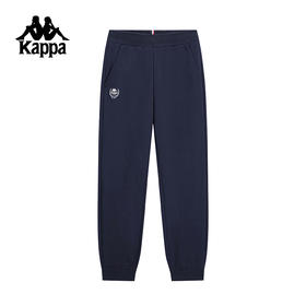 Kappa卡帕背靠背新款复古运动长裤女款松紧腰休闲裤子针织小脚裤K0F22AK20