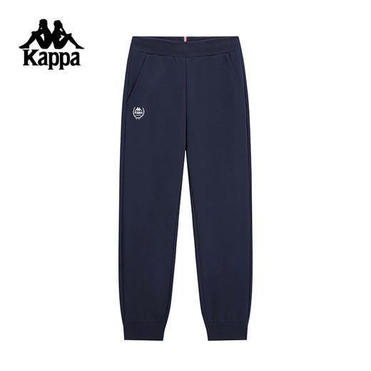 Kappa卡帕背靠背新款复古运动长裤女款松紧腰休闲裤子针织小脚裤K0F22AK20 商品图0