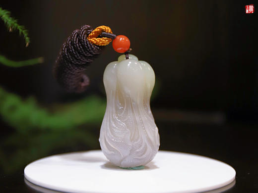 和田烟紫玉白菜 配精美编制挂绳   赠证书 商品图1