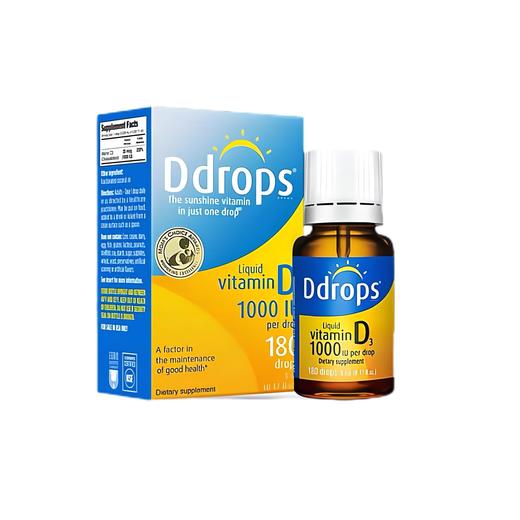 【跨境】Ddrops成人维生素D3滴剂1000iu 5ml/瓶（效期2027-05-01） 商品图0