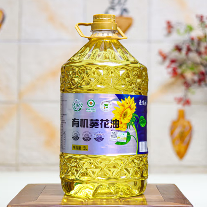 连瑞坊有机葵花籽油  5L/桶