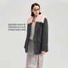 lost in echo2024冬季新款羊毛可拆卸毛领灰色毛呢大衣西装外套女 商品缩略图1