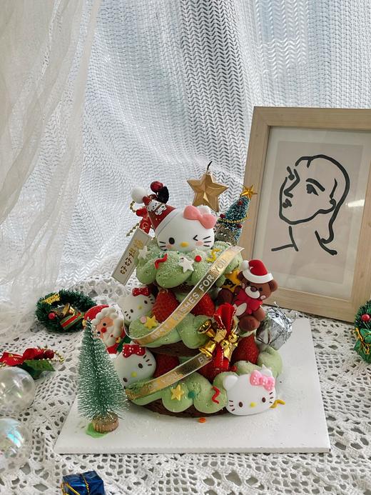 【圣诞节】Hello Kitty草莓夹心蛋糕 商品图2