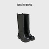 lost in echo2024秋季新款翘圆头积木跟厚底高筒长筒靴子骑士靴女 商品缩略图0