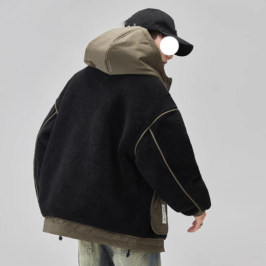 裁缝学苑MQ48新款羽绒服纸样男士加厚拼接工装羊羔绒外套上衣样板图纸 商品图4