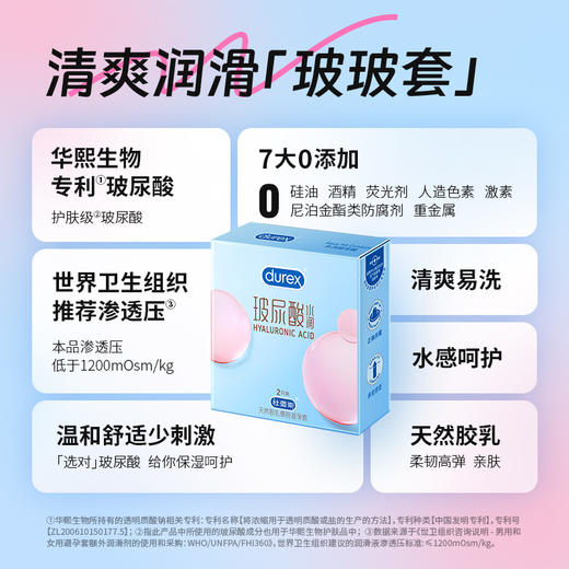 杜蕾斯 玻尿酸水润避孕套 商品图2