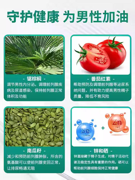 【保税仓】Swisse斯维诗锯棕榈番茄红素片前列康50片 商品图3