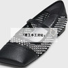 lost in echo2025春夏新款斜方头烫钻网纱玛丽珍平底芭蕾舞鞋单鞋 商品缩略图3