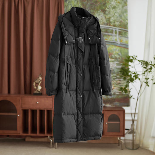 【高货wl】全新升级【铂金会员717/天猫969/差价252】(80408) 洛诗琳冬季新款长袖洋气90白鸭绒加厚连帽保暖羽绒服 商品图3