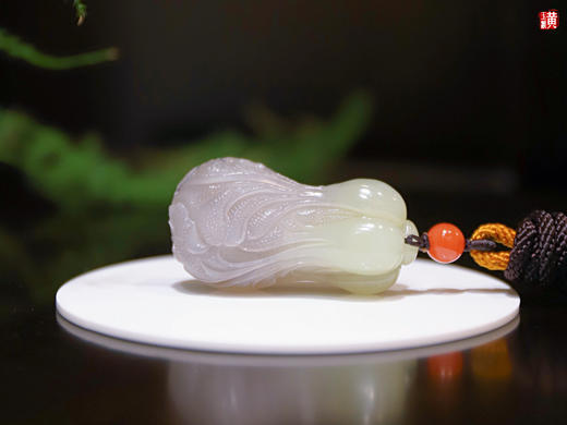 和田烟紫玉白菜 配精美编制挂绳   赠证书 商品图2