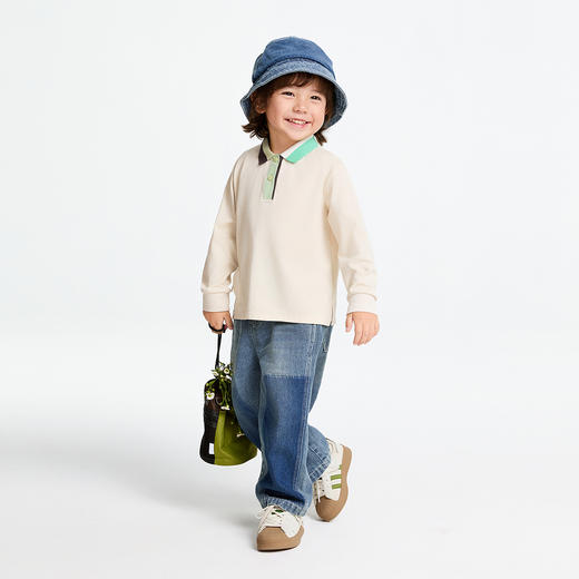 男童翻领长袖针织衫春季新款安奈儿童装实体店同款XB511540 商品图3