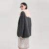 lost in echo2024冬季新款羊毛可拆卸毛领灰色毛呢大衣西装外套女 商品缩略图4