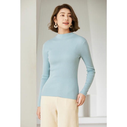 乔万尼温柔软糯简约绵羊毛针织衫EM4M699 商品图3