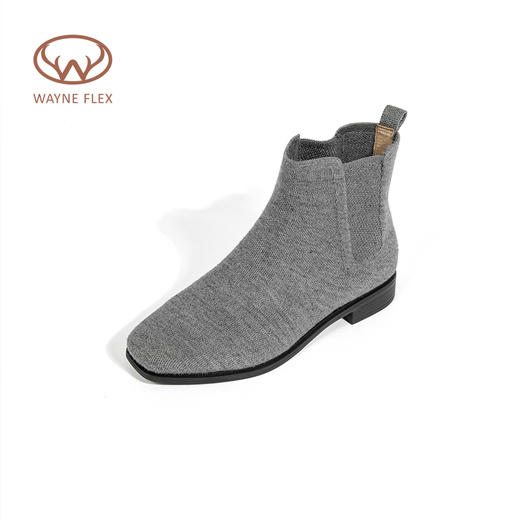 Wayne Flex韦恩简约法式风优雅气质保暖平底羊毛切尔西短靴女WF6270 商品图8