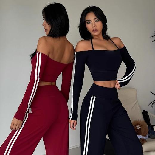 跃牌【禅语梵心】性感辣妹带胸垫跑步速干运动文胸一体杯健身服上衣CX5083 商品图0