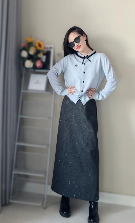 大气知性星光璀璨毛呢厚加绒羊毛半裙 商品图11