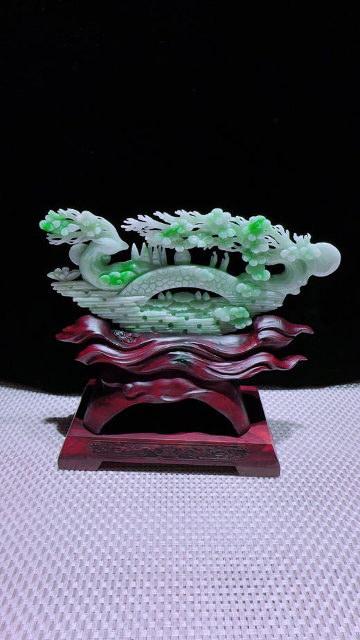 620712翡翠摆件【鹿鸣蝉音】 商品图5