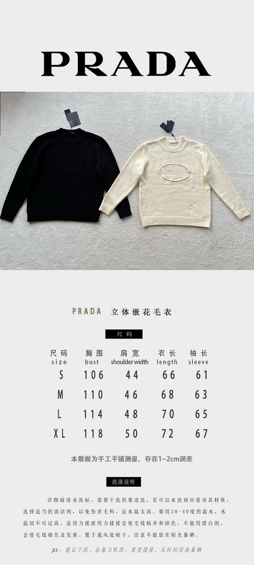 P家 体嵌花徽标羊绒毛衣（JN） 商品图2