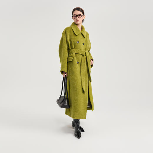 []捡漏价lost in echo2024冬季新款双排扣羊毛羊驼毛双面呢毛呢大衣外套女 商品图0