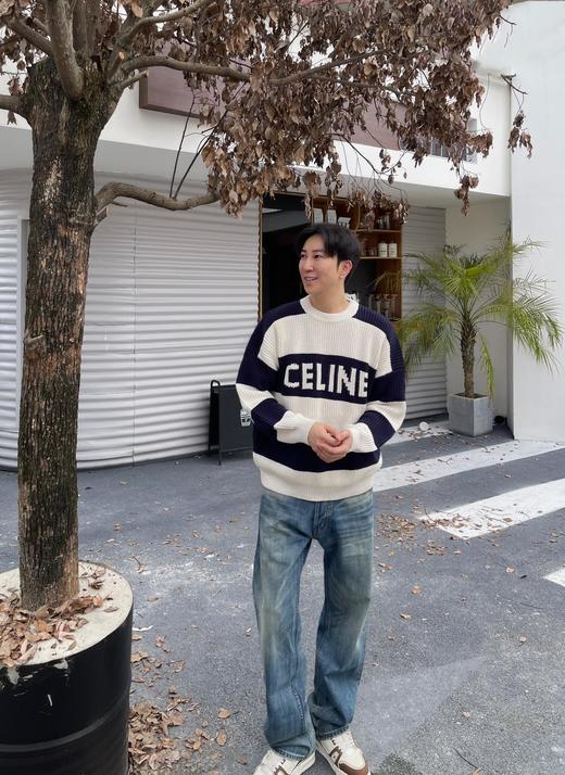 赛琳  海军蓝白条👍条纹毛衣（JN） 商品图2