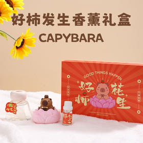 新年好柿花生卡皮巴拉水豚可爱卡通香薰蜡烛摆件礼盒送女朋友节日礼物